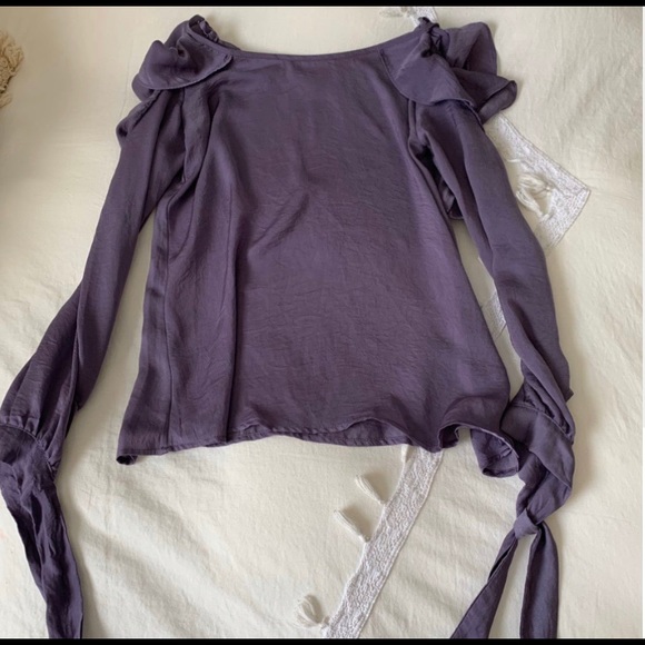 Francescas silk purple top. - Picture 3 of 4